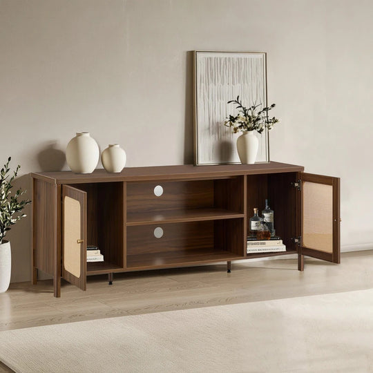 62" Bohemian TV Stand Modern Media Console Entertainment Center