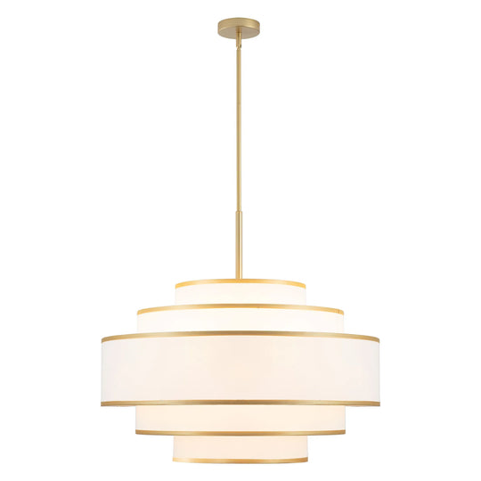 Getledel 30 In. 7-Light Dimmable Tiered Drum Chandelier