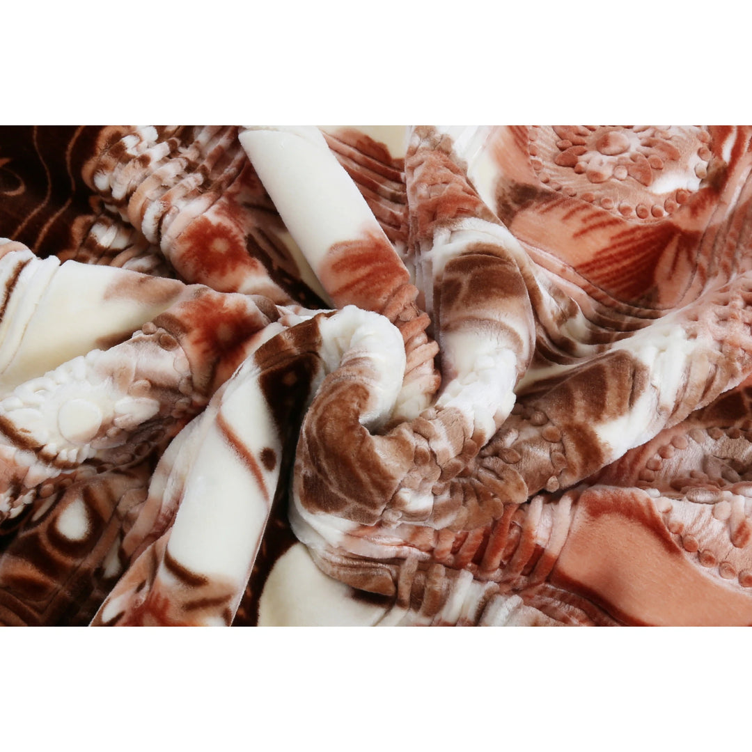 Empyrean Velvet 2 Ply Heavy Reversible Printed Raschel Blanket
