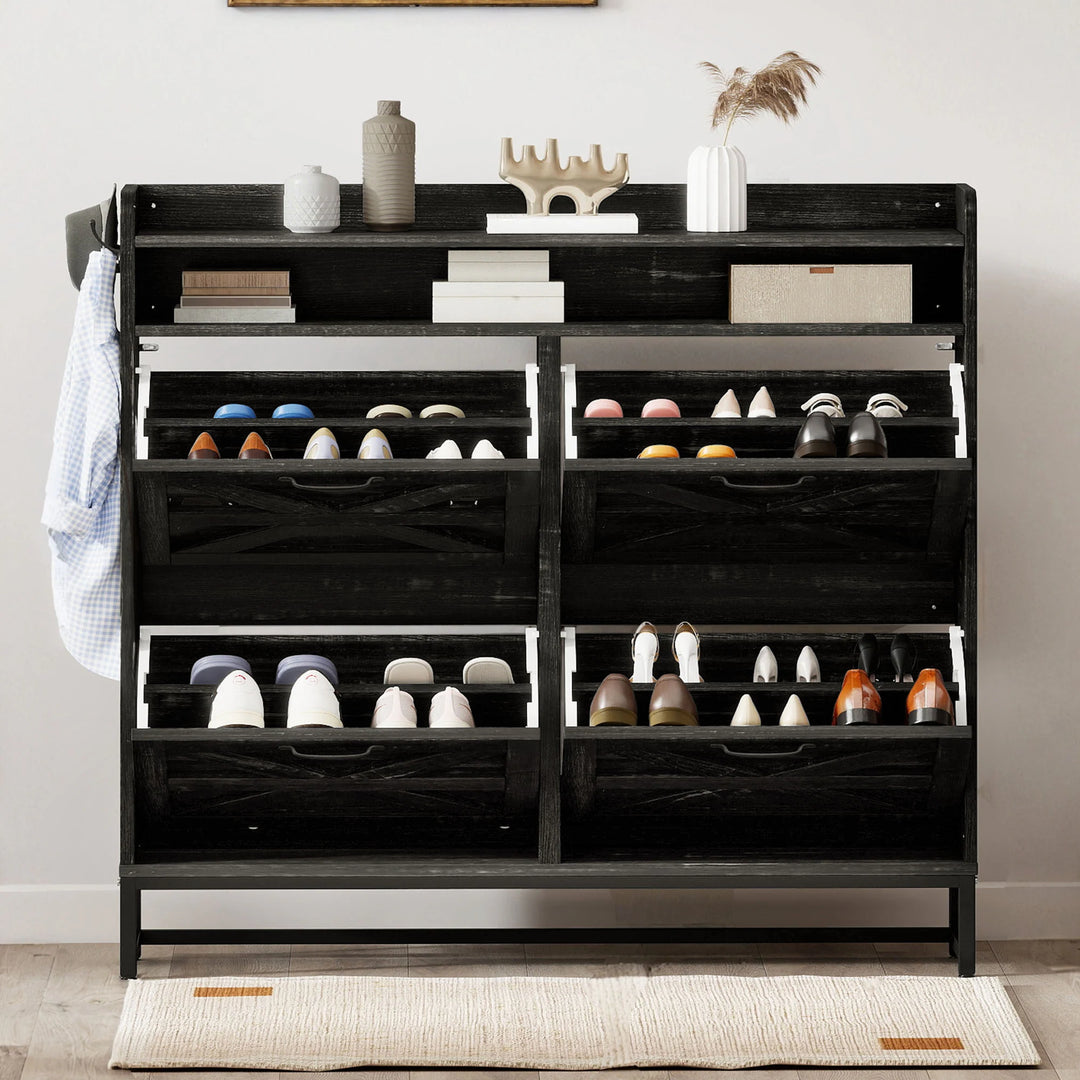 Shoe Storage Cabinet with Drawers Entryway Shoe Storage