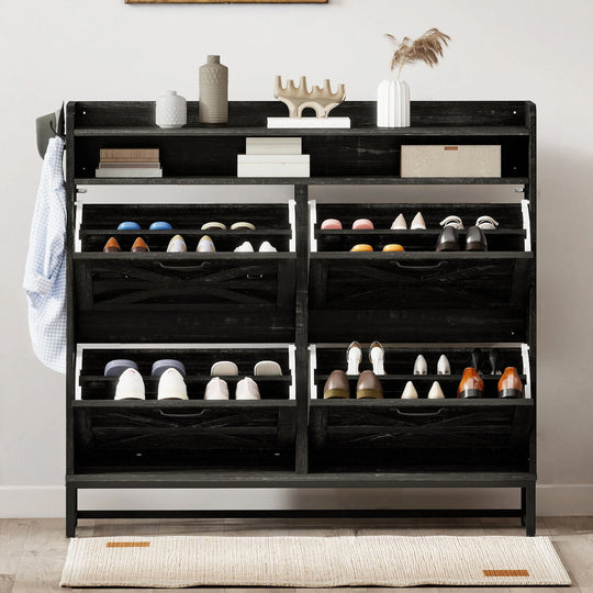 Shoe Storage Cabinet with Drawers Entryway Shoe Storage