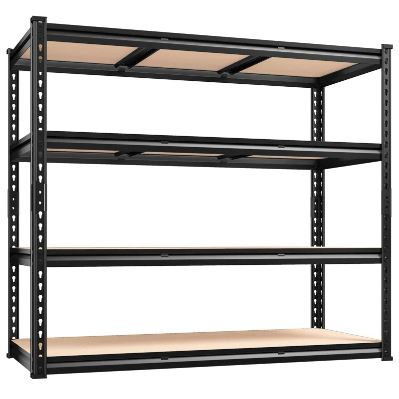 48"W Storage Shelves, Heavy Duty Garage Shelving, Adjustable Metal Shelves for Garage Shelves, Sturdy Industrial Shelving Unit