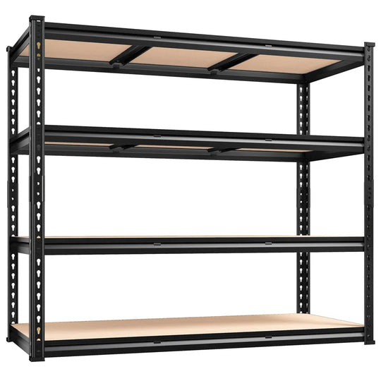 48"W Storage Shelves, Heavy Duty Garage Shelving, Adjustable Metal Shelves for Garage Shelves, Sturdy Industrial Shelving Unit