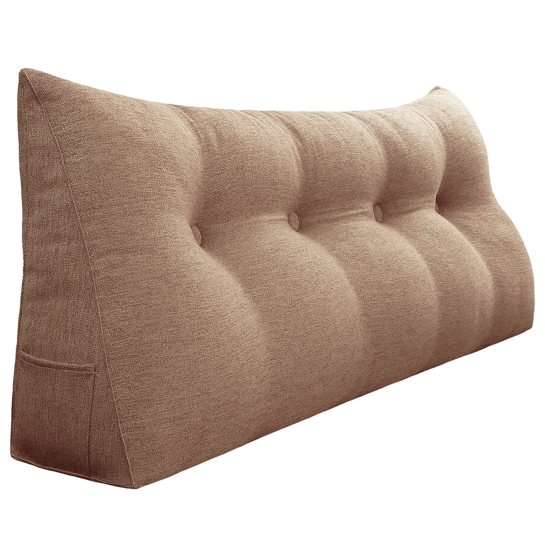 Bed Rest Wedge Reading Pillow Headboard Back Support Cushion