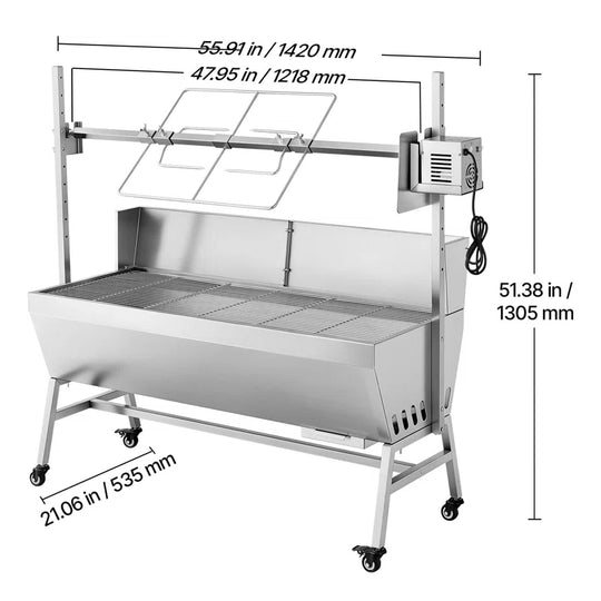 Single Burner Freestanding Wood Burning Gas Grill
