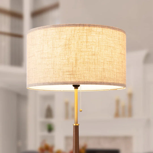Salcido Electroplated Traditional Solid Wood Floor Lamp