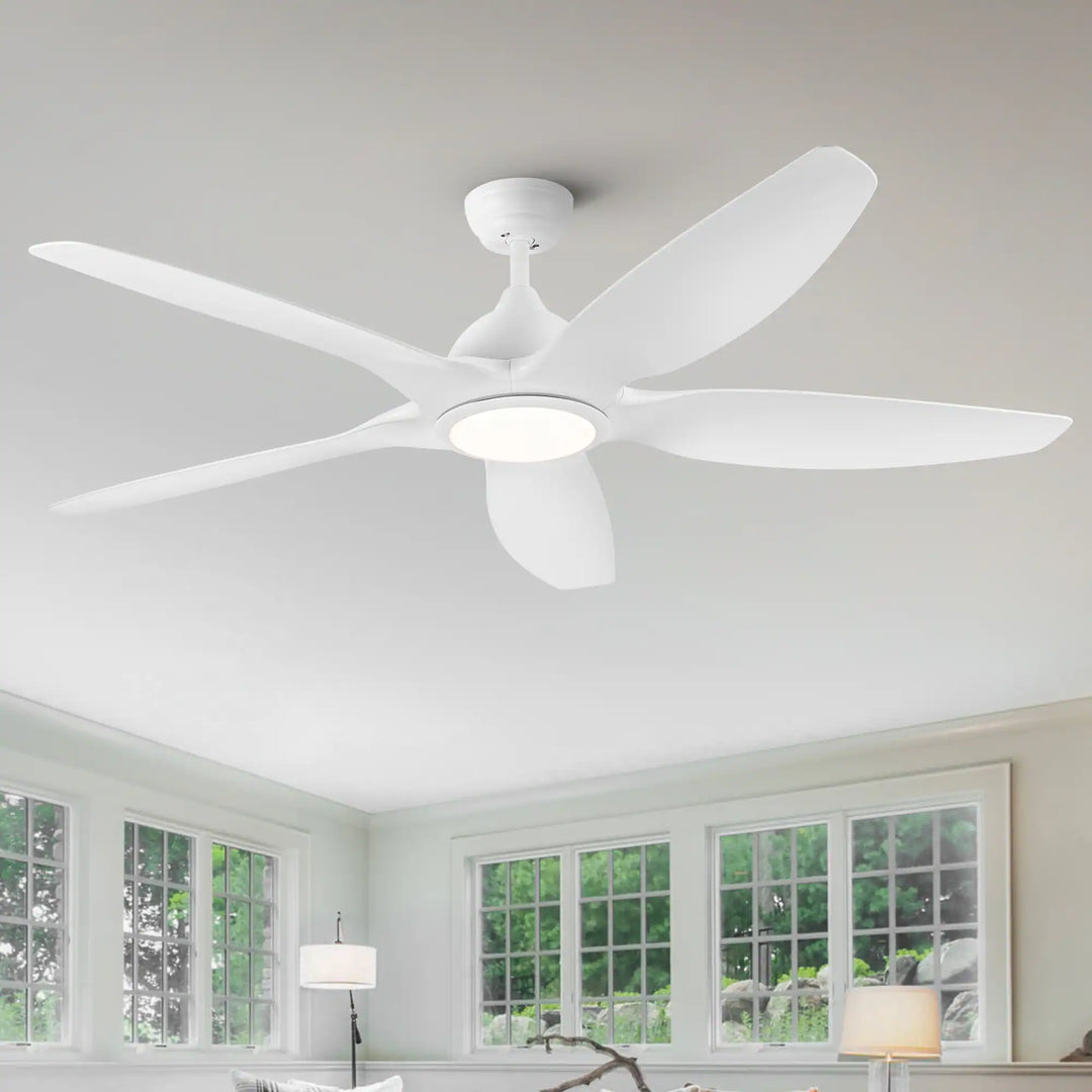Sofucor 52/60 Inch Ceiling Fan with Integrated LED Light and Remote Control Quiet DC Motor