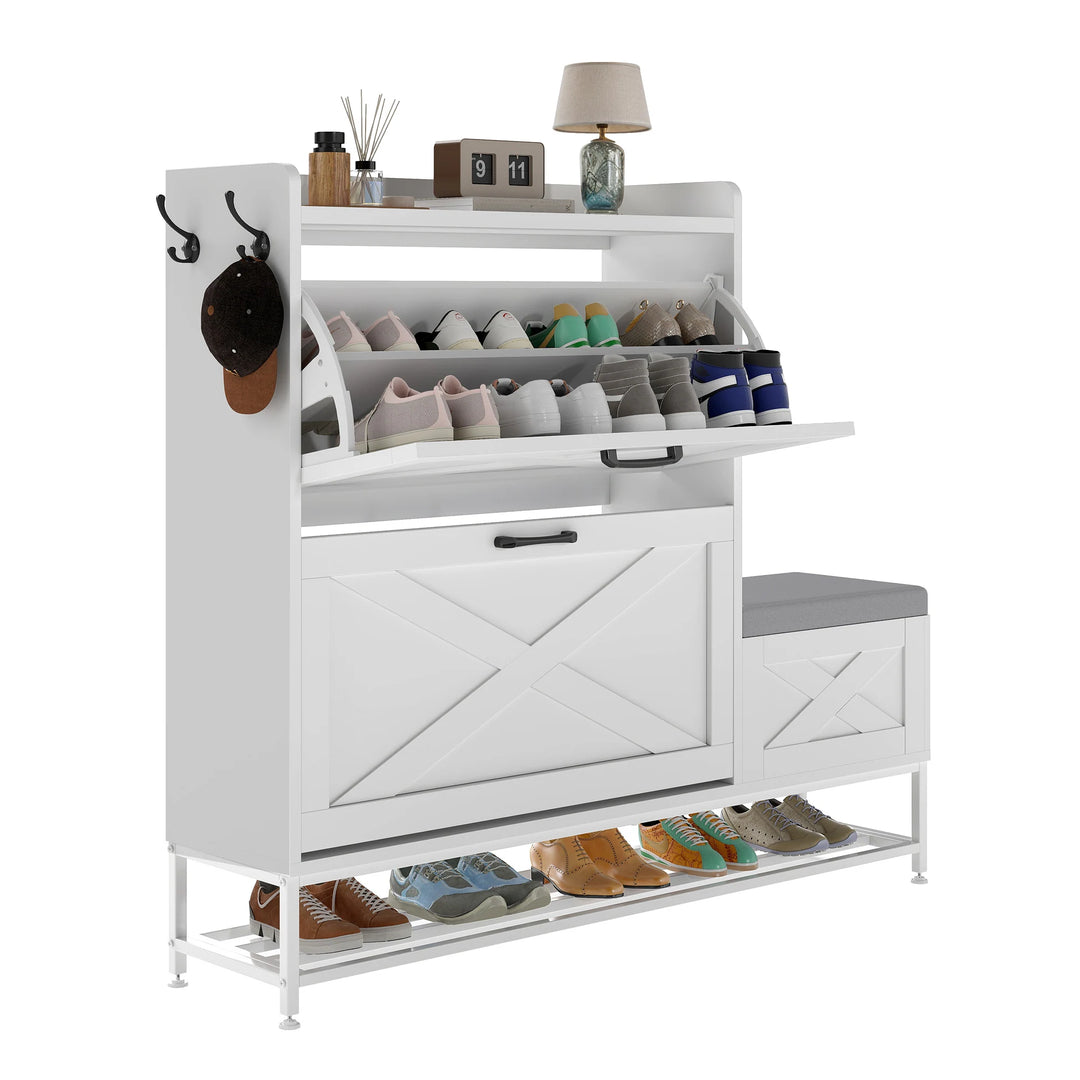 Shoe Storage Cabinet with Drawers Entryway Shoe Storage