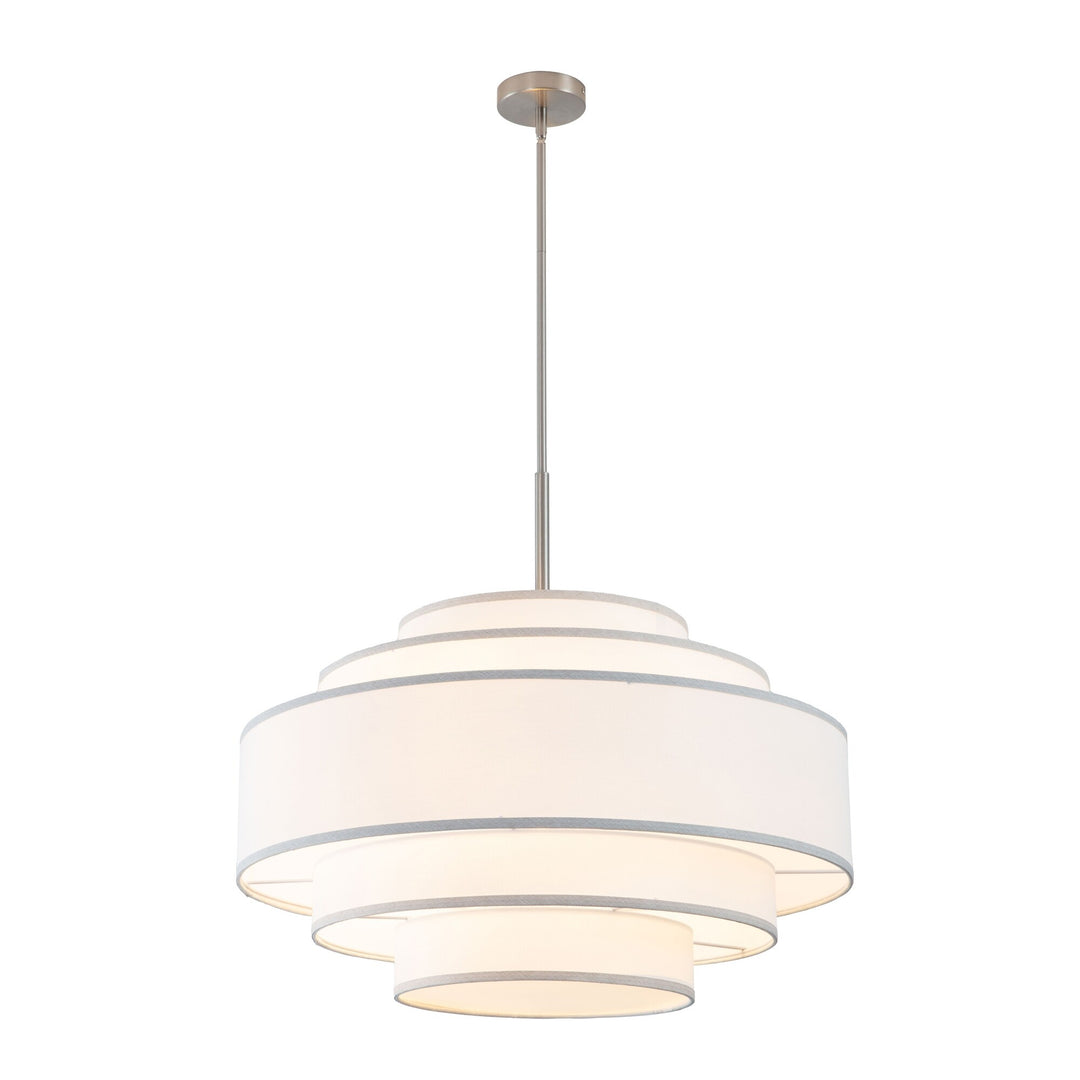 Getledel 30 In. 7-Light Dimmable Tiered Drum Chandelier