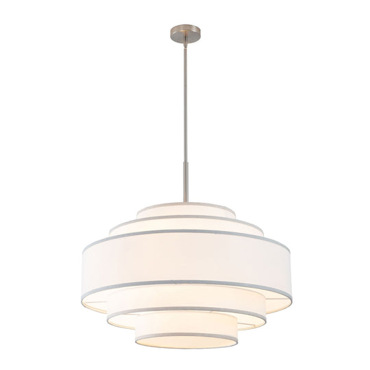Getledel 30 In. 7-Light Dimmable Tiered Drum Chandelier
