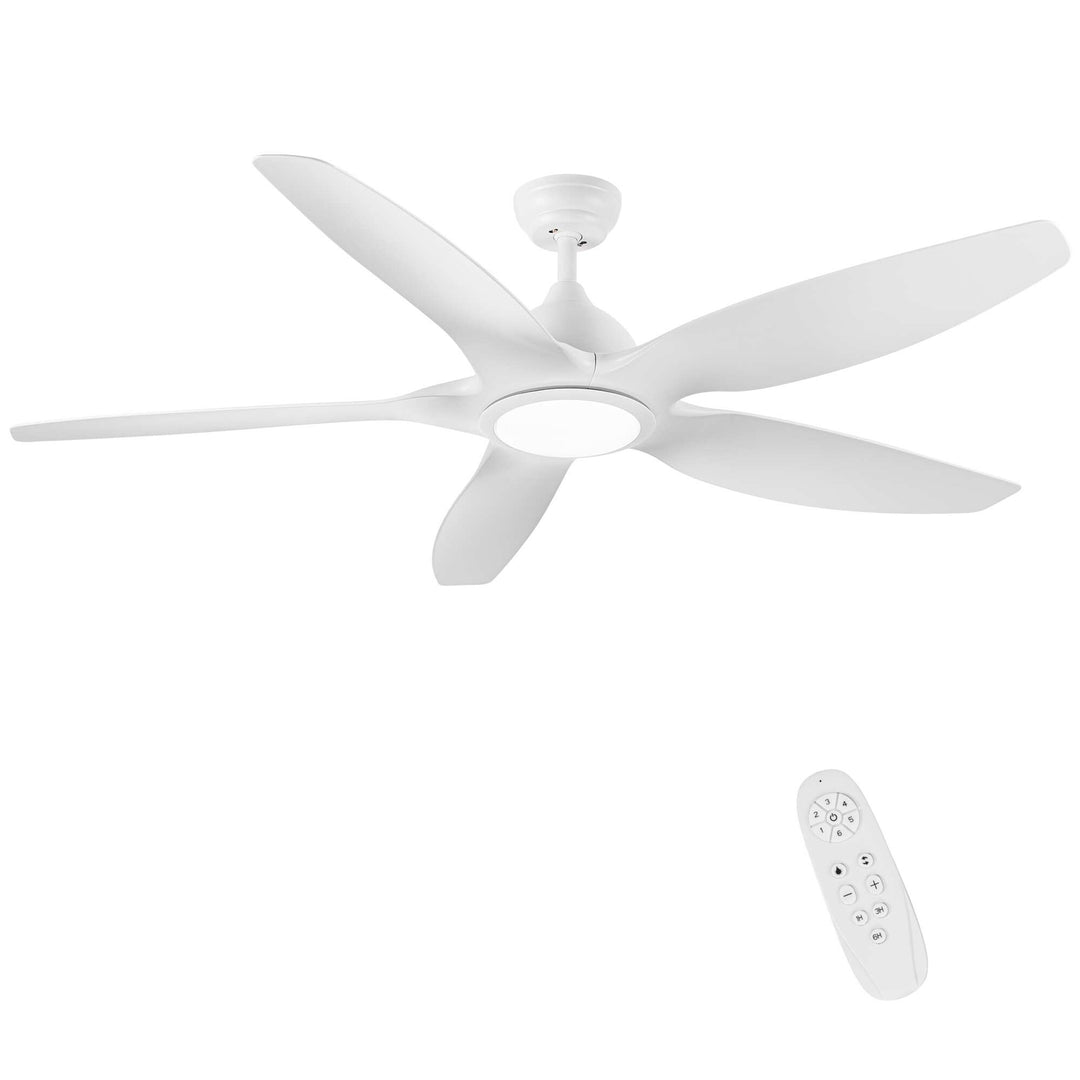 Sofucor 52/60 Inch Ceiling Fan with Integrated LED Light and Remote Control Quiet DC Motor