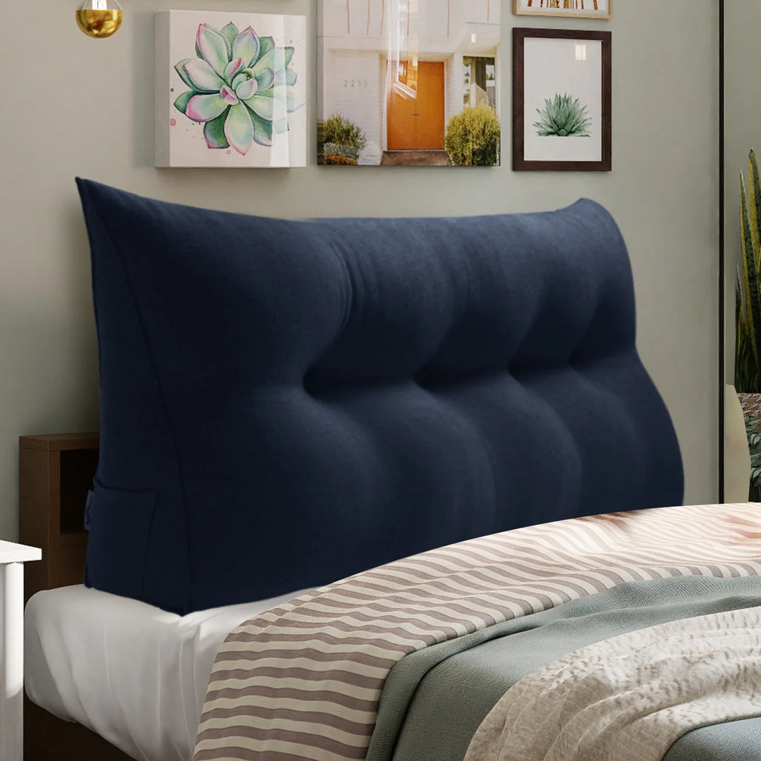 Bed Rest Wedge Reading Pillow Headboard Back Support Cushion