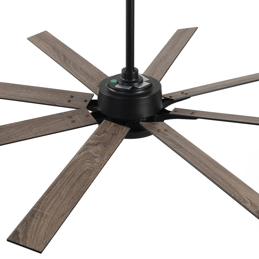65-Inch Modern Reversible Dimmable Large Ceiling Fan with Light and Remote