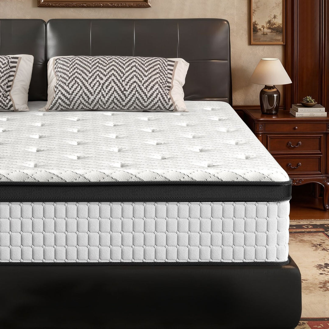 12-Inch Hybrid Mattress with Memory Foam Comfort & Individually Wrapped Coils
