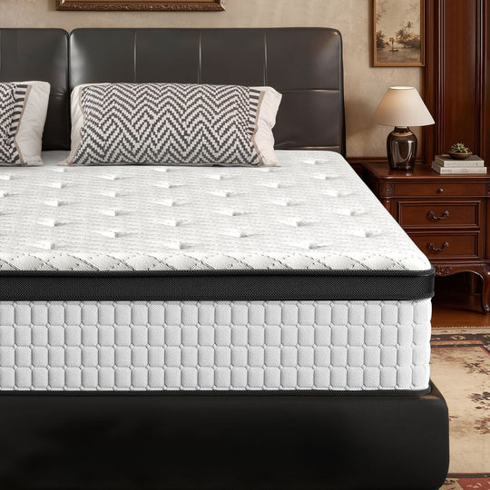 12-Inch Hybrid Mattress with Memory Foam Comfort & Individually Wrapped Coils