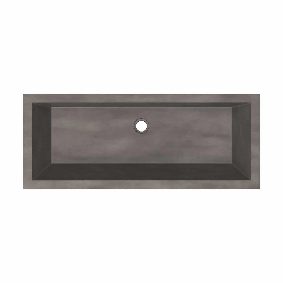Arcata Nativestone Concrete Undermount Trough Bathroom Sink
