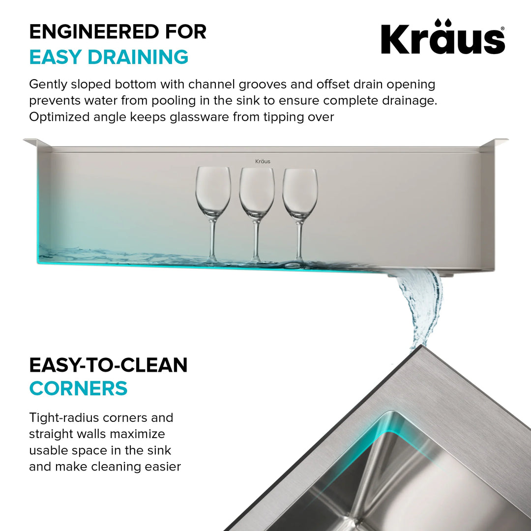 Kore Workstation Undermount Stainless Steel Kitchen Sink