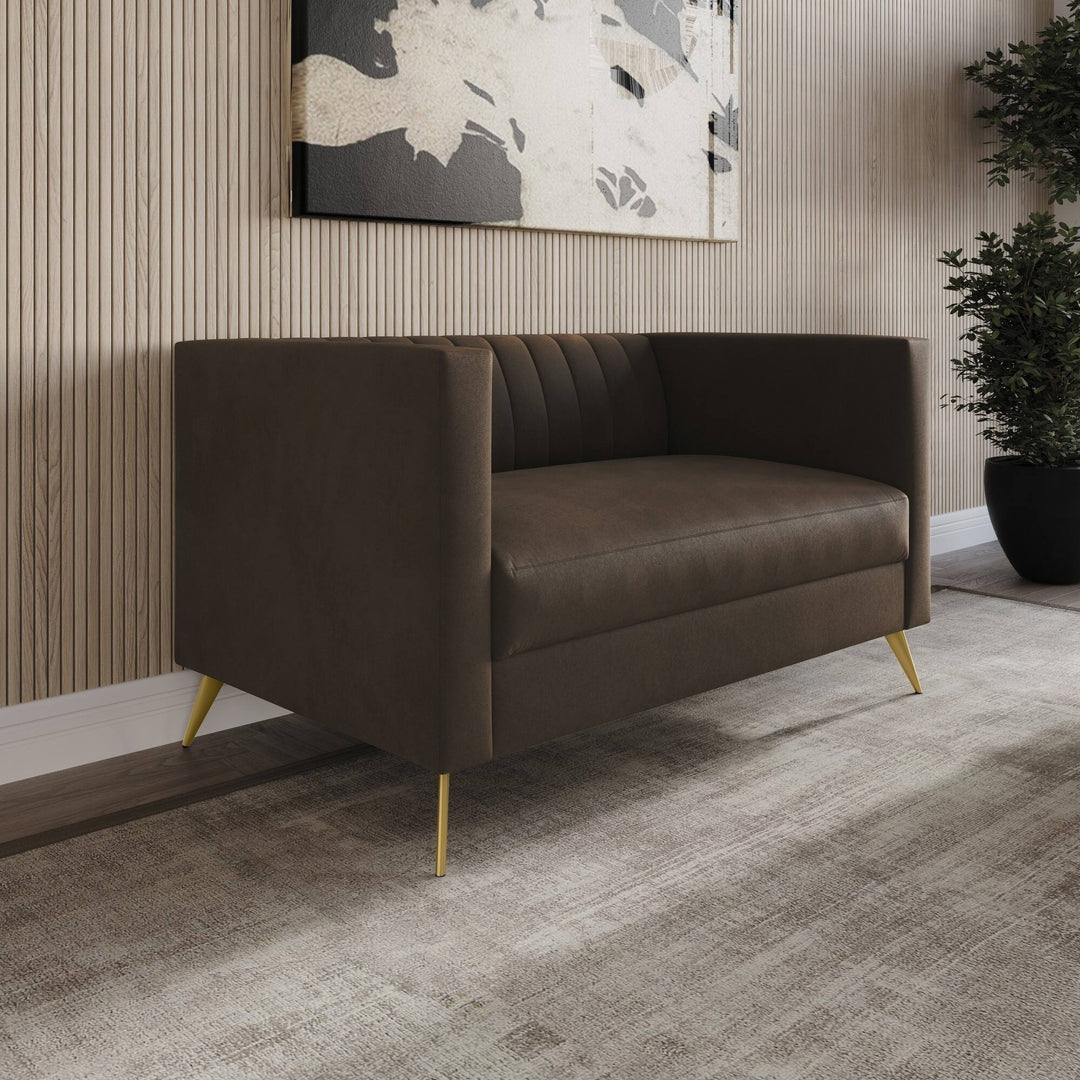 Clayfell Weiss Velvet Square Arm Chair/ Loveseat/ Sofa