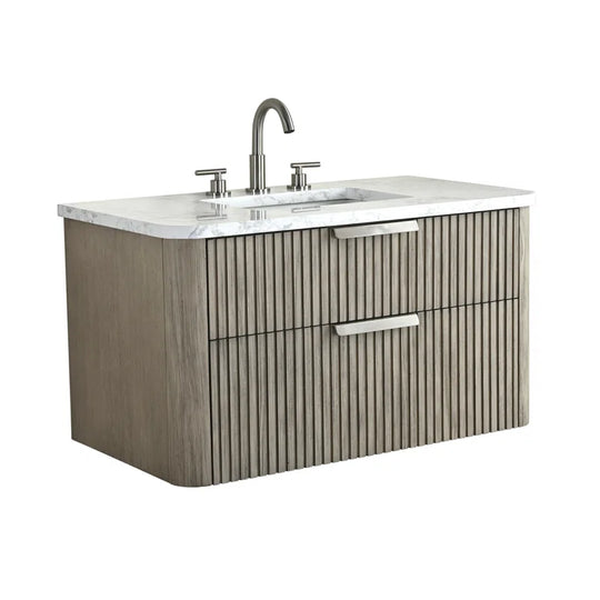 Liljan 36'' Wall-Mounted Single Bathroom Vanity