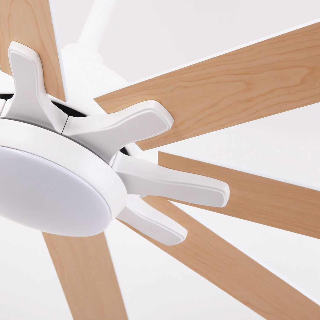 65-Inch Modern Reversible Dimmable Large Ceiling Fan with Light and Remote
