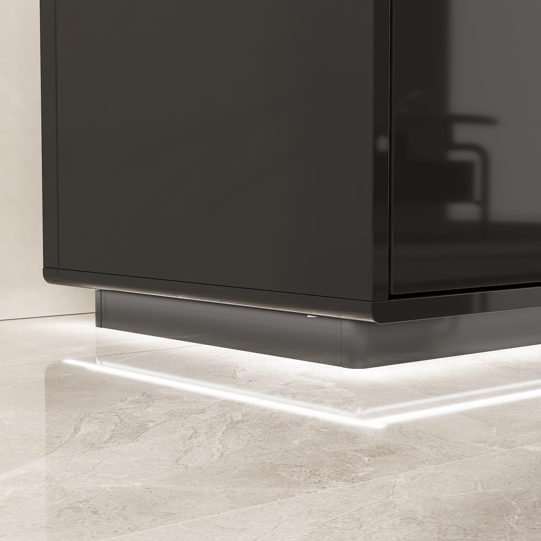 Chic Led-Lit Media Console for Stylish Homes Entertainmnet Center - 70.9"