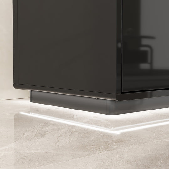 Chic Led-Lit Media Console for Stylish Homes Entertainmnet Center - 70.9"
