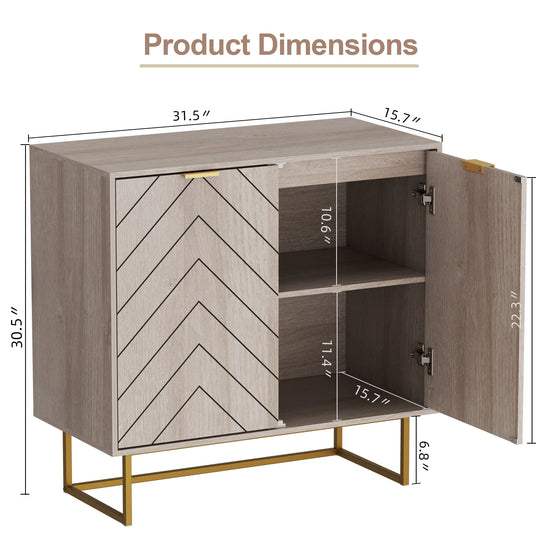 Versatile Sideboard Buffet Cabinet Storage with Adjustable Shelf