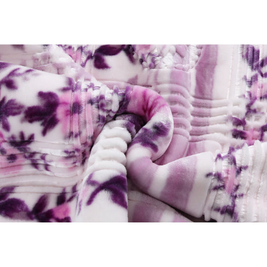 Empyrean Velvet 2 Ply Heavy Reversible Printed Raschel Blanket