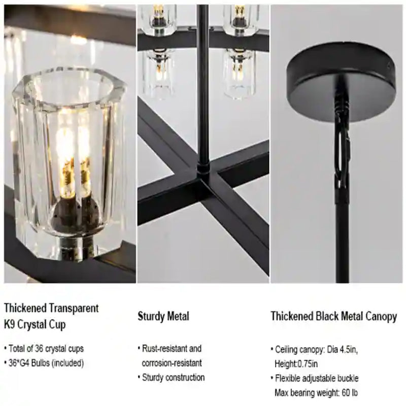 Wagon Wheel Chandelier with Crystal Shade