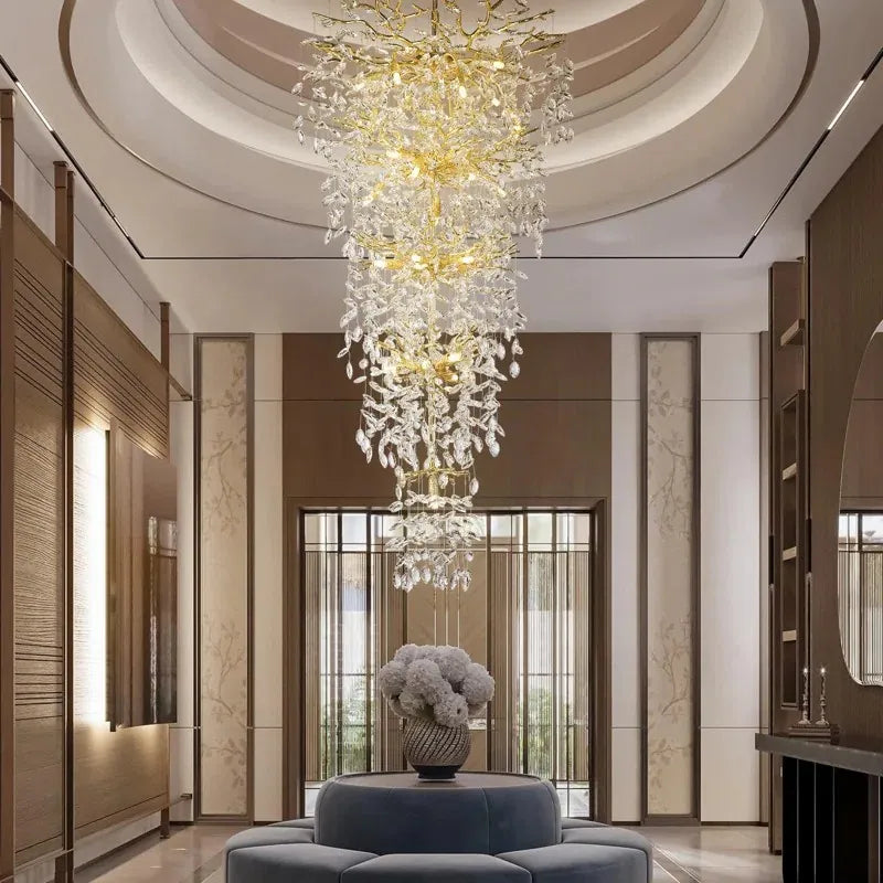 Crystal Dimmable LED Tiered Chandelier - 118In