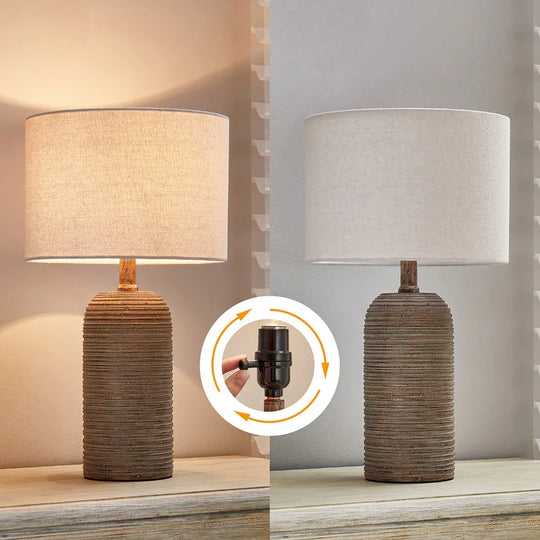 Farmhouse Table Lamp Set with LED Bulbs (Set of 2) - W10.5 X H18.5 Inch