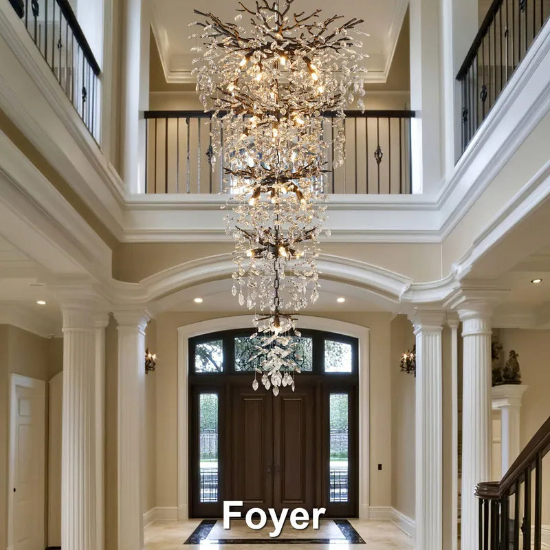Crystal Dimmable LED Tiered Chandelier - 118In