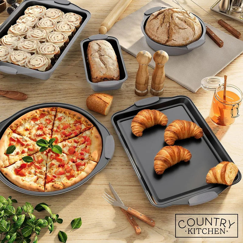 Nonstick Stackable Bakeware Set - Heavy Duty, Durable, Easy Release Baking Set, 10 Pcs