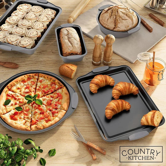 Nonstick Stackable Bakeware Set - Heavy Duty, Durable, Easy Release Baking Set, 10 Pcs