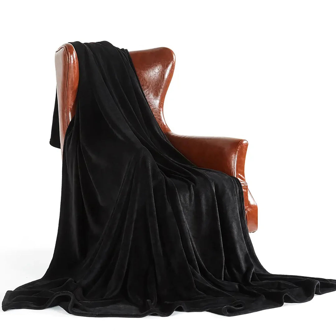 Cozy Microfiber Extra Soft Solid Color Throw Bed Blanket