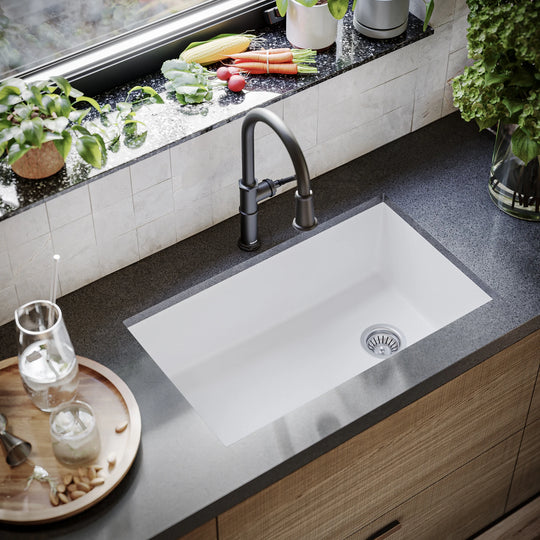 Undermount Quartz Single-Bowl Kitchen Sink