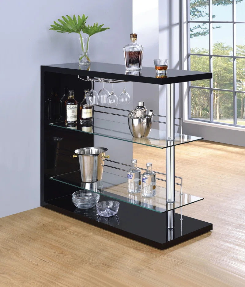 Kwesi Rectangular 2-Shelf Bar Unit - Only Bar Included