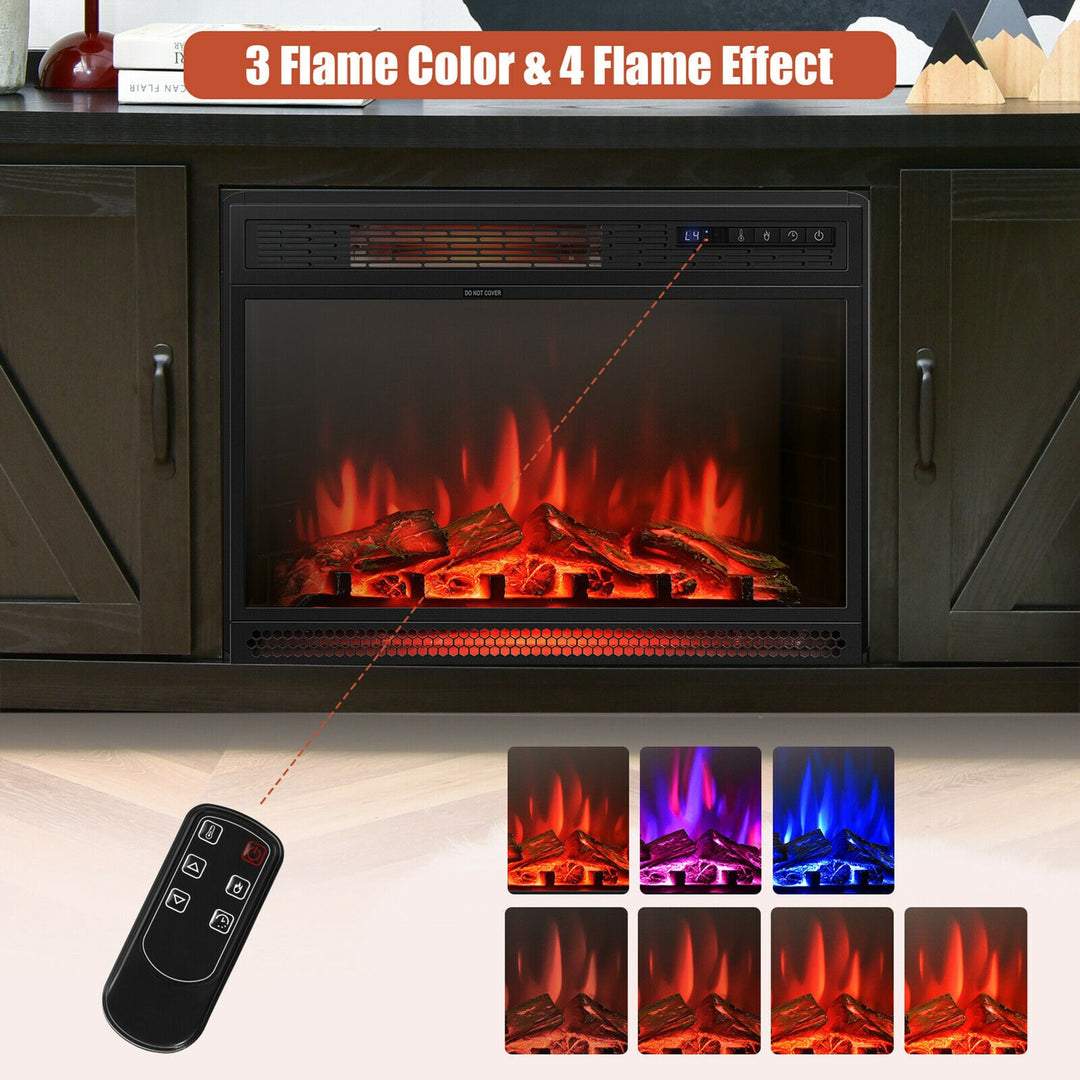 59'' Fireplace TV Stand W/ 25'' 1350W Electric Fireplace Heater