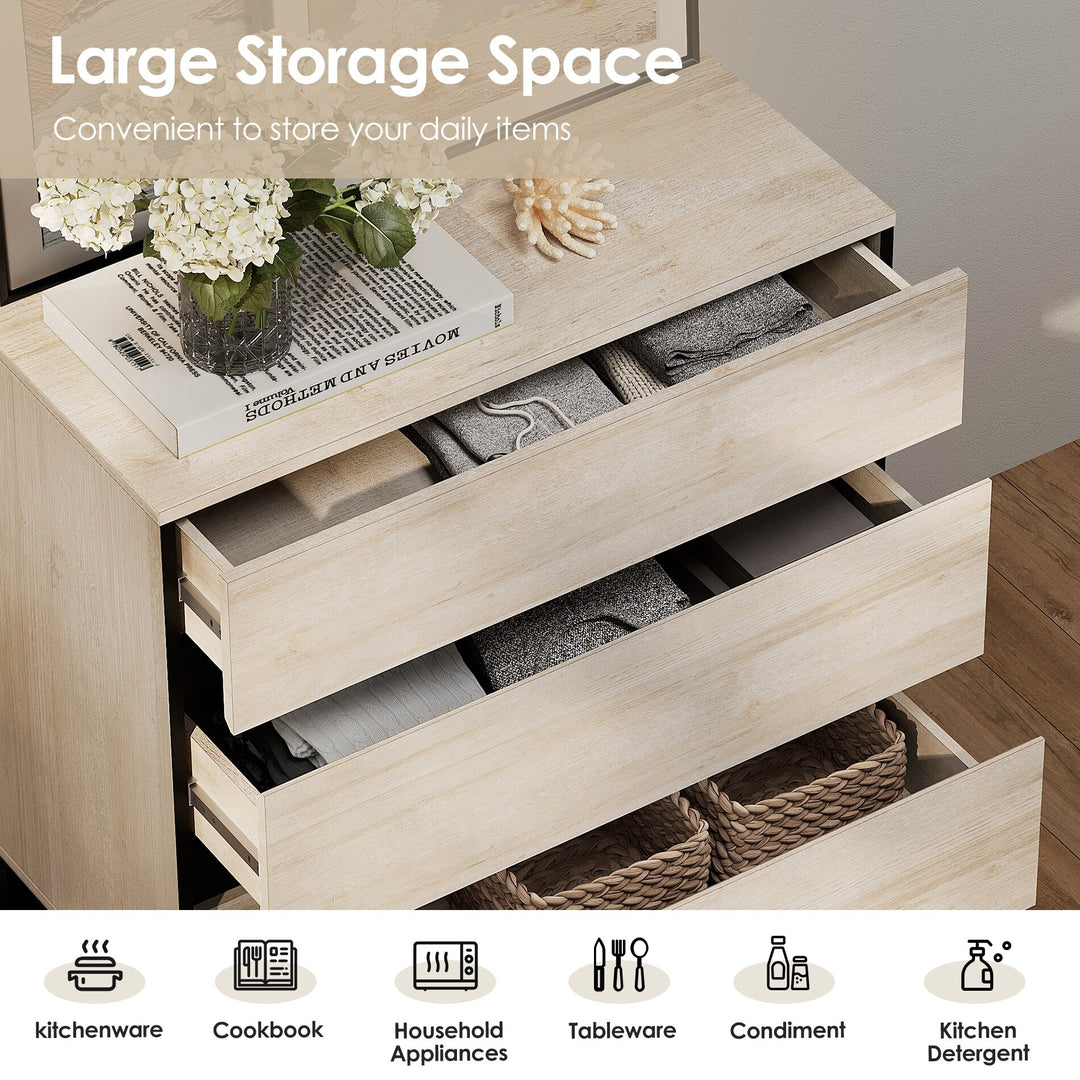 Modern TV Stand for Tvs up to 120 Inches, 4-In-1 Media Console with 6 Drawers and Adjustable Shelves, Entertainment Center