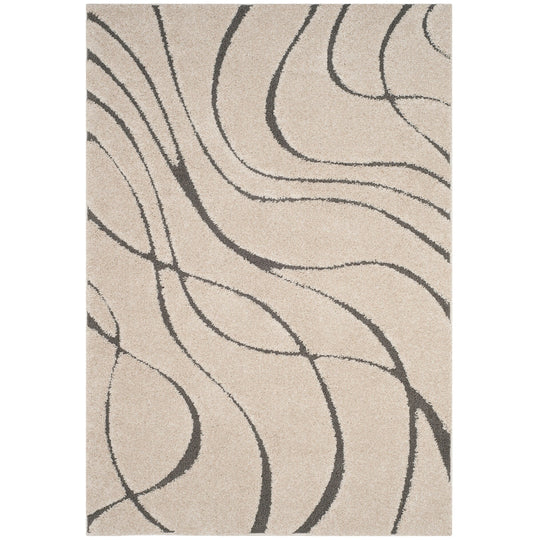 Florida Shag Sigtraud Abstract Waves 1.2-Inch Thick Rug