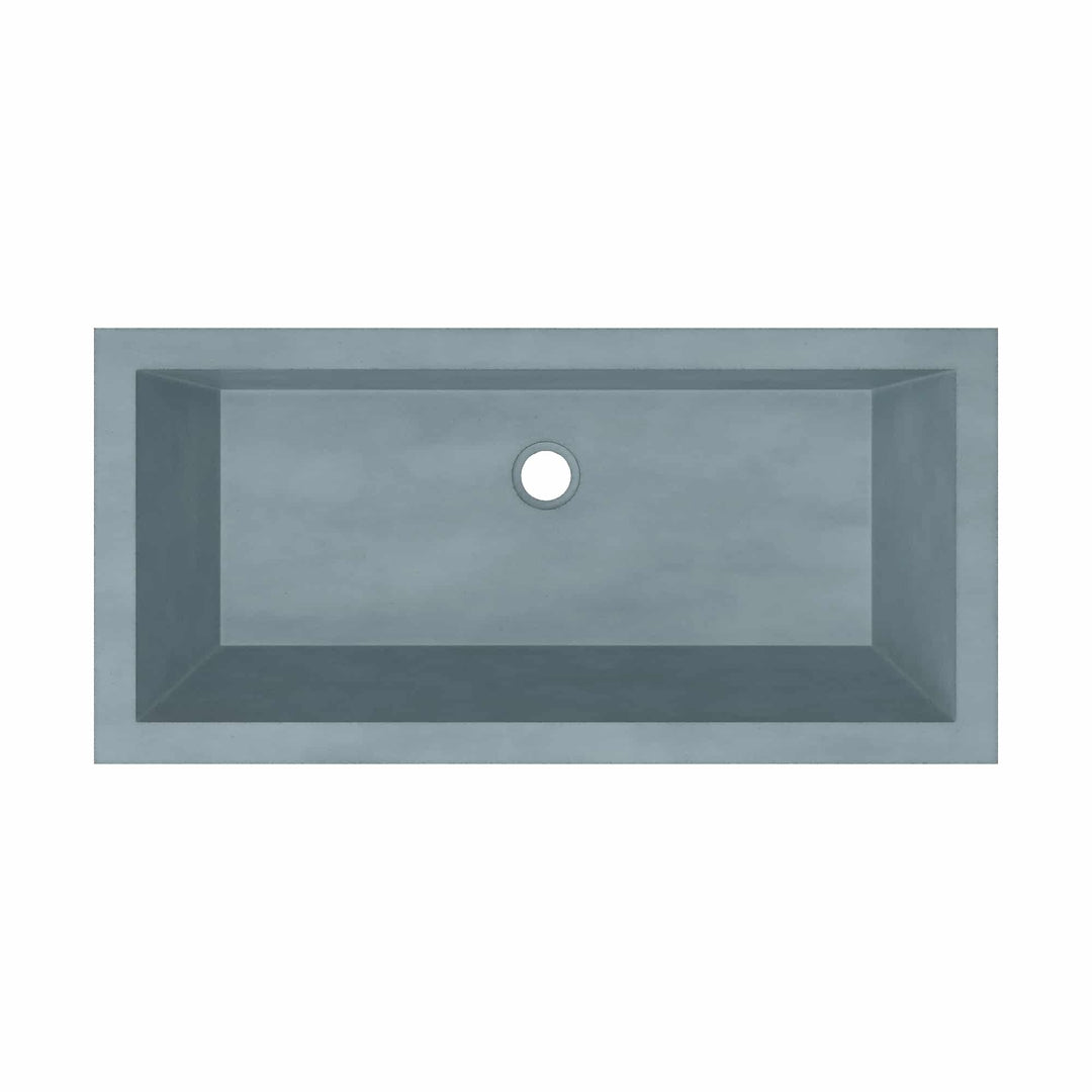 Arcata Nativestone Concrete Undermount Trough Bathroom Sink