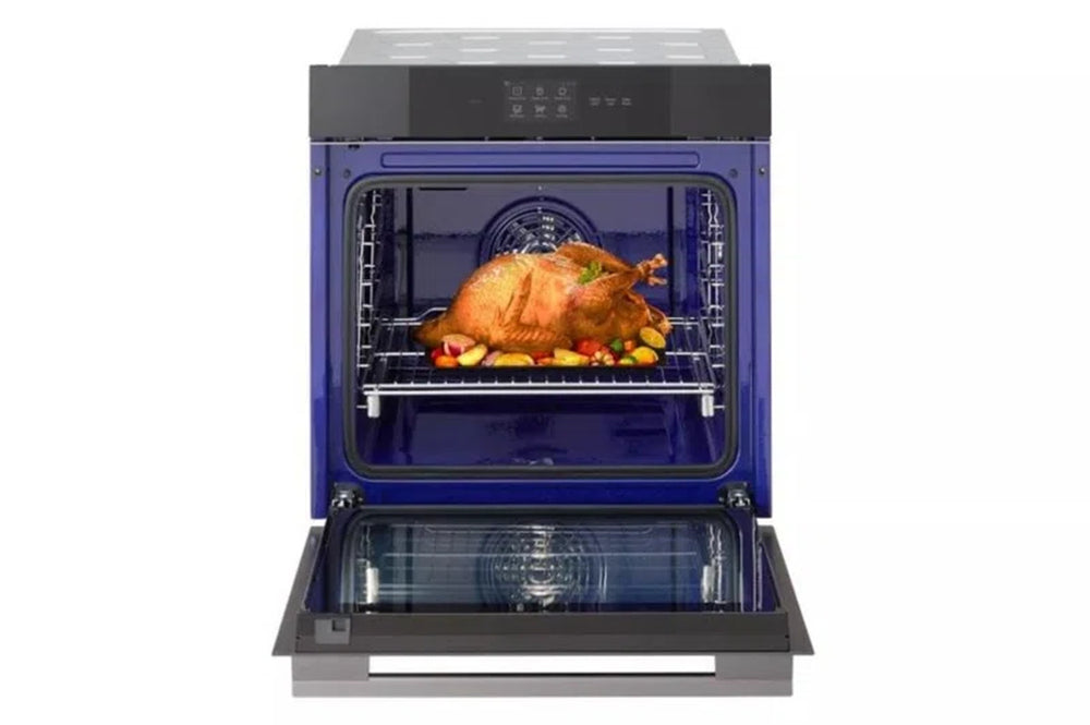Smart Compact Wall Oven with Instaview®, True Convection, Air Fry and Steam Baking, Matte Black, 3.0 Cu. Ft.
