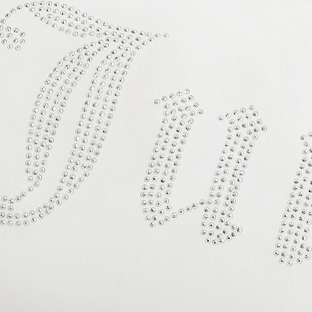 Silver Rhinestone Pillow 16" X 36"