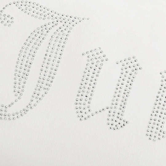 Silver Rhinestone Pillow 16" X 36"