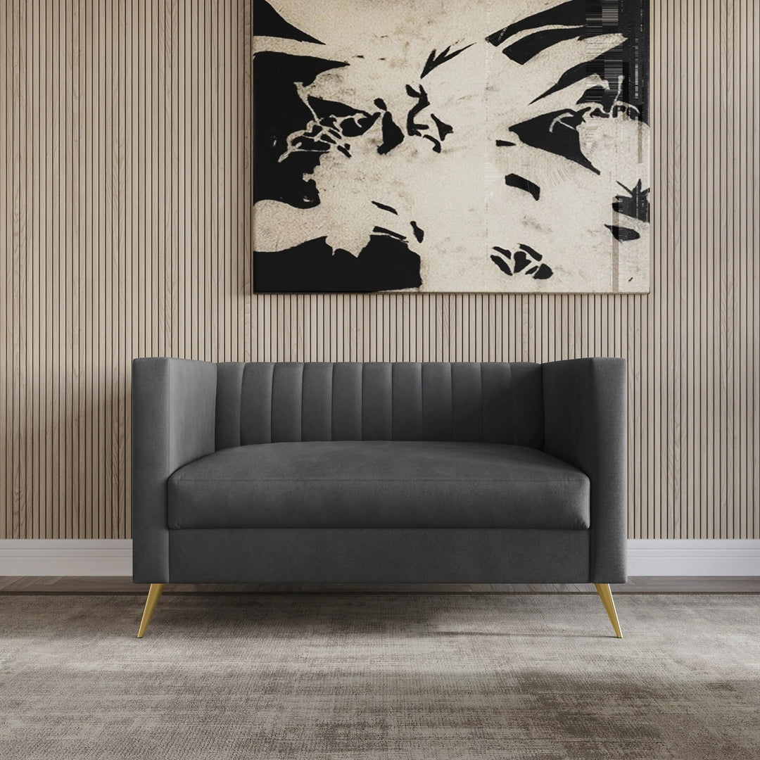 Clayfell Weiss Velvet Square Arm Chair/ Loveseat/ Sofa
