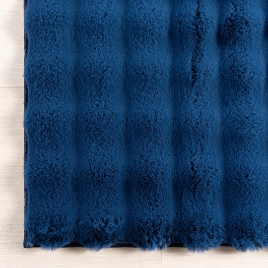 Jeni Solid Plush Machine Washable Area Rug