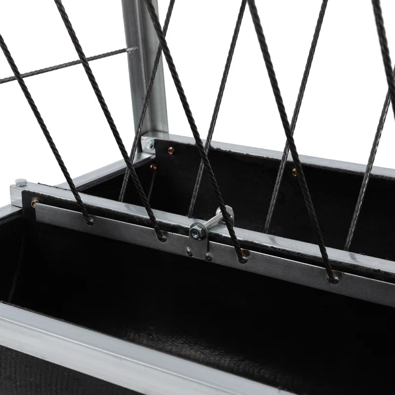 Large Capacity Livestock Feed Trough 2-In-1 Grain& Hay Feeder for Goats Sheep