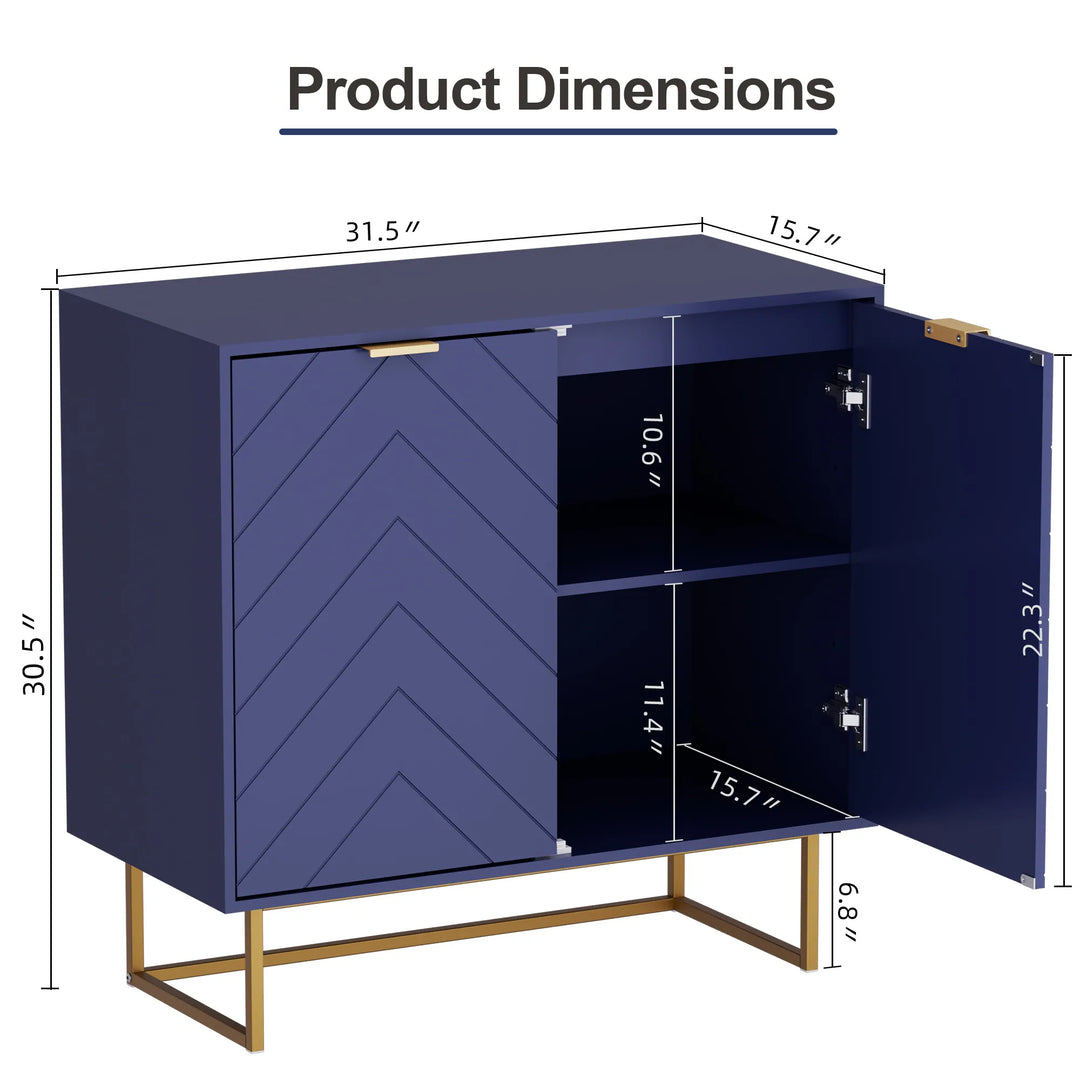 Versatile Sideboard Buffet Cabinet Storage with Adjustable Shelf