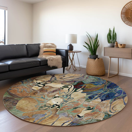 Premium Washable Super Soft Abstract Floral Mayfield Rug