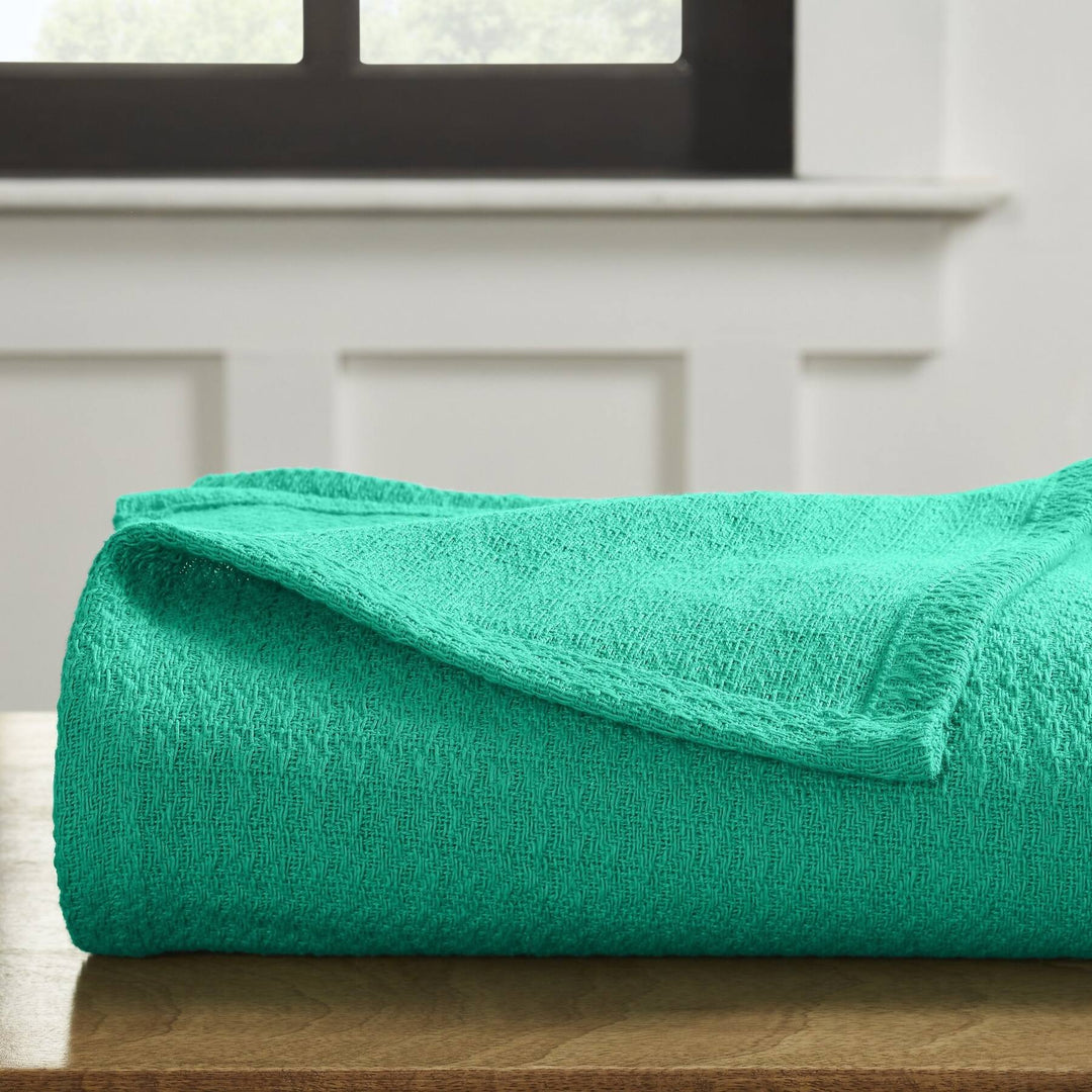 Waffle Weave Honeycomb Knit Soft Cotton Blanket
